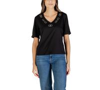 Liu Jo Black Cotton T-Shirt - IT38|XS