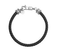 Liu jo Black leather Bracciale da uomo MLJ670