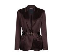 Liu Jo - Blazer in Raso con Cintura - - Jackets - Donna - Marrone - M