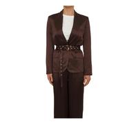 Liu Jo - Blazer in Raso con Cintura - - Jackets - Donna - Marrone - 2XL