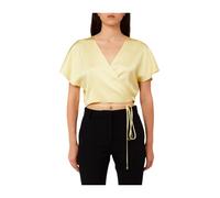 Liu Jo, ,Blouses & Shirts ,Donna ,Giallo ,S Top avvolgente in satin