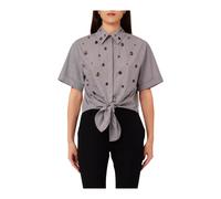 Liu Jo, ,Blouses & Shirts ,Donna ,Marrone ,XS Studded Check Shirt