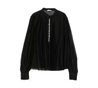 Liu Jo, ,Blouses & Shirts ,Donna ,Nero ,S Camicia a Maniche Corte in Cotone Stretch