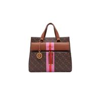 LIU JO Borsa a mano chiusa con zip, arricchita da dettagli in stampa logata. Dispone di un ampio scomparto principale, tasche interne di cui una con zip, tracolla doppia logata removibile e regolabile