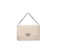 LIU JO Borsa cartella donna, comoda, pratica e capiente con chiusura patta. Dispone di tre ampi scomparti, tasche interne di cui una con zip. Presenta manico removibile metallico a catena color argent