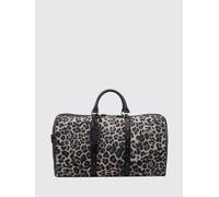 LIU JO Borsa da viaggio con stampa animalier, doppio manico e charm logato OS Nero