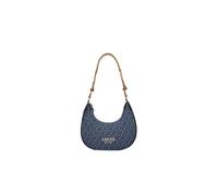 Liu Jo Borsa Hobo Evrim, Dress Blue, 80% Cotone 20% Poliestere, 24x18x7 cm, con Cerniera e Tasca Interna, Manico Regolabile