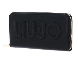 LIU JO borsa Logo Zip Around Wallet XL Nero