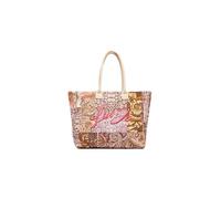Liu Jo Borsa Mare Shopping in Cotone con Stampa Patchwork Paisley, Chiusura a Cerniera, 35x38x22 cm