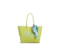 Liu Jo Borsa Tote da Spiaggia in Cotone Canvas, Verde Acido, 55x22x7 cm, con Foulard Incluso, Modello VA6191 T546A