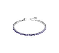 Bracciale Tennis Donna LIU JO LUXURY LJ2422 Acciaio Inossidabile Pietre Viola