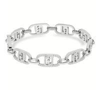 Liu Jo, ,Accessories ,Donna ,Grigio ,ONE SIZE Bracciale logo argento e zirconi