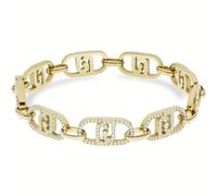 Liu Jo bracciale in acciaio silver logo e zirconi Lj2625