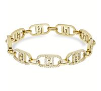 Liu Jo bracciale in acciaio silver logo e zirconi Lj2625