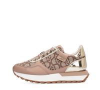 LIU-JO CALZATURE SCARPA DONNA SNEAKERS SPREADING MONOGRAM JACQUARD SADDLE GOLD B