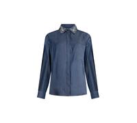 Liu Jo, ,Blouses & Shirts ,Donna ,Blu ,M Camicia di Jeans con Collo Impreziosito