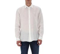 Liu Jo camicia uomo in lino manica lunga bianco
