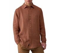 Liu Jo camicia uomo manica lunga in lino marrone