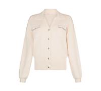 Liu Jo - Cardigan con Scollo a V e Perline - - Knitwear - Donna - Beige - L
