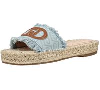 Liu Jo Ciabatte Espadrillas Denim Azzurro con Logo, Suola in Corda Intrecciata, Stile Contemporaneo Casual Tg-41