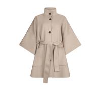 Liu Jo, ,Coats ,Donna ,Beige ,S Cappotto nero con collo alto e manica 3/4