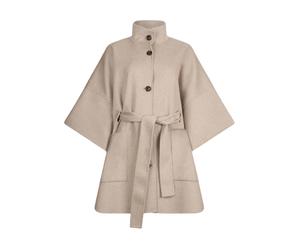 Liu Jo, ,Coats ,Donna ,Beige ,S Cappotto nero con collo alto e manica 3/4