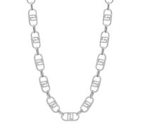 Liu Jo Collana Strass Logo Chain Lj2621 Girocollo Donna Acciaio Argento