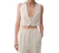 Liu Jo - Cremino Stripe Gilet - - Jackets - Donna - Beige - XS