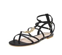 Liu Jo Cv Sandy 09 - Sandali Alla Schiava Nero - Donna Scarpe Sandali Bassi