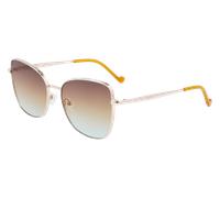 Liu Jo Donna LJ141S 717 Occhiali da sole Metallo Oro Marrone Geometrica Normale Normale