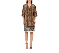 Liu Jo, ,Dresses ,Donna ,Marrone ,M Abito Corto con Stampa Animalier