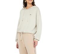 Liu Jo felpa con cappuccio in jersey lurex ecrù XL