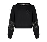 Liu Jo - Felpa con inserti in pizzo - - Sweatshirts & Hoodies - Donna - Nero - S