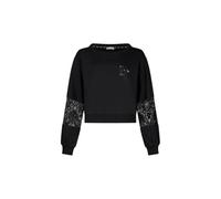 Liu Jo Felpa Doanna con Inserti in Pizzo TA6282 (IT, Testo, M, Regular, Regular, Nero)