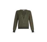 Liu Jo Felpa Donna Invernale Better TF5254 (IT, Testo, M, Regular, Regular, Olive Night/Nero)
