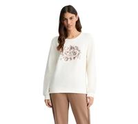 Liu Jo Felpa Leggera Girocollo da Donna con Logo Animalier e Strass, TA5168 (IT, Testo, S, Regular, Regular, White Milk/Animalier)