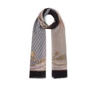 Liu Jo Sciarpa 2A6052T2745 Poliestere Light Denim Motivo Geometrico Greco Bordi Sfrangiati 70x180 cm
