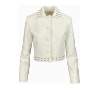 Liu Jo, ,Jackets ,Donna ,Bianco ,M Studded Detailing Jacket