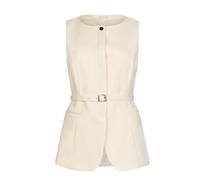 Liu Jo - Gilet con cintura - - Jackets - Donna - Beige - S