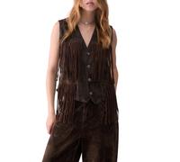 Liu Jo - Gilet con frange - - Jackets - Donna - Marrone - L