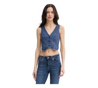 Liu Jo - Gilet in Denim Ricamato - - Jackets - Donna - Blu - M