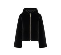 Liu Jo giubbino reversibile in ecopelliccia con cappuccio nero