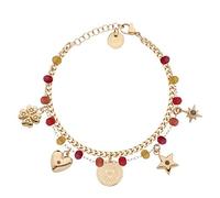 Liu jo Gold-plated double Bracciale with pendants Icones LJ3180