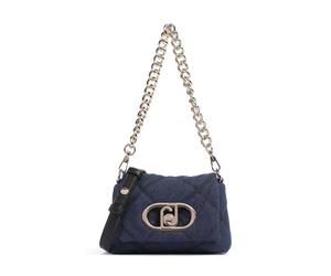 Liu Jo Icon S Borsa a spalla blu, cotone, donna
