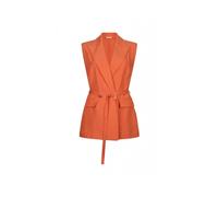 Liu Jo, ,Jackets ,Donna ,Arancione ,M Gilet in misto lino