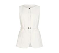 Liu Jo, ,Jackets ,Donna ,Beige ,L Gilet con Cintura