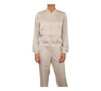 Liu Jo, ,Jackets ,Donna ,Beige ,M Satin Bomber Jacket