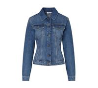 Liu Jo, ,Jackets ,Donna ,Blu ,S Giacca di jeans stonewash con lacci sulla schiena
