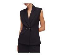 Liu Jo, ,Jackets ,Donna ,Nero ,XL Abrigo Waistcoat Ta6025 Js182