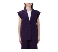 Liu Jo, ,Jackets ,Donna ,Viola ,XL Gilet in misto lino